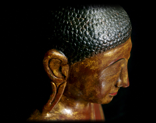 Extremely Rare 19C Wood Lanna Thai Buddha #B03-2