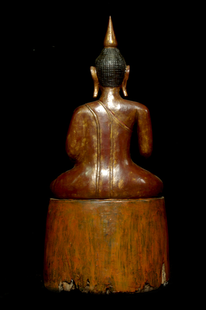 Extremely Rare 19C Wood Lanna Thai Buddha #B03-2