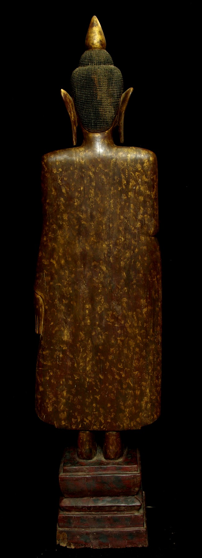 Extremely Rare 18C Wood Cambodia Buddha #AL046