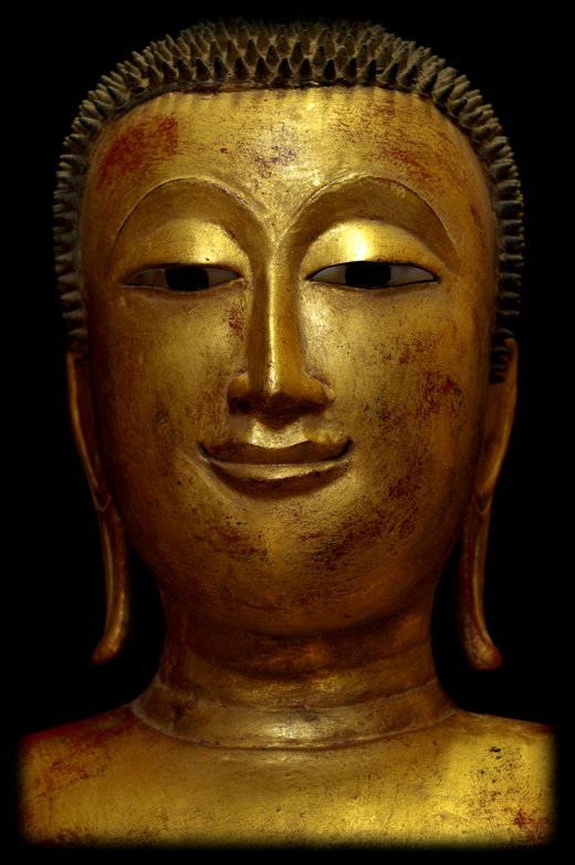 Extremely Rare Mid 18C Wood Thai Buddha #B048-2