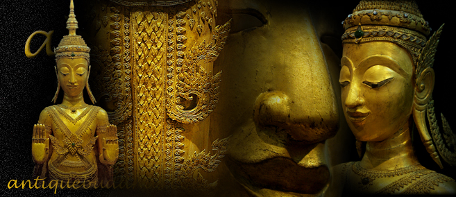 Extremely Rare 19C Wood Thai Rattanakosin Buddha #B054-2