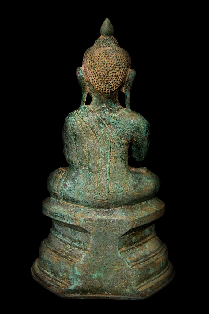 Extremely Rare 17C - 18C Bronze Burmese Ava Buddha # BB204