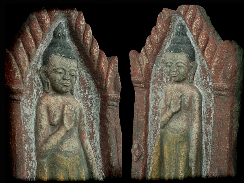 Extremely Rare 18C Sitting Bronze Laos Buddha #B35B-2