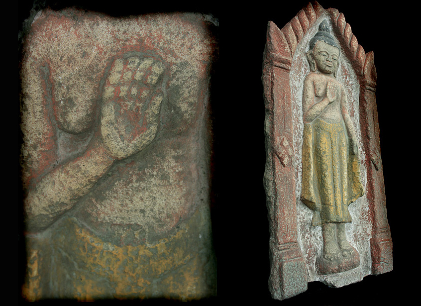 Extremely Rare 18C Sitting Bronze Laos Buddha #B35B-2
