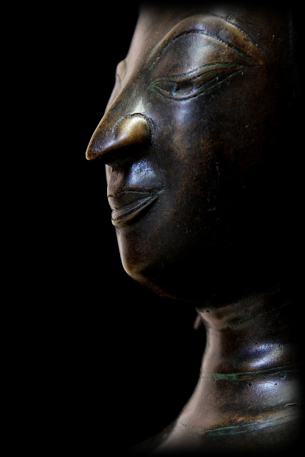 Extremely Rare 18C Sitting Bronze Laos Buddha #B02-24