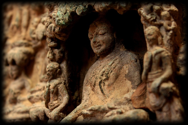 Early 16C Bronze Burma Pagan Temple Buddha Story Wall #BB15