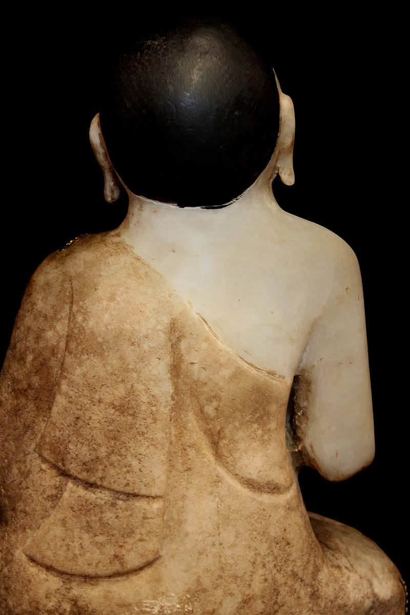 Extremely Rare 19C Burmese Mandalay Buddhist Monks # BB27