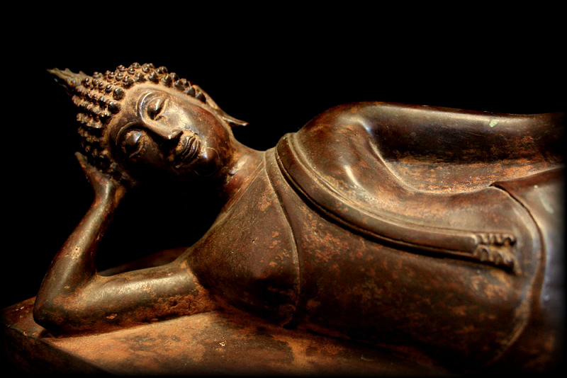 Extremely Rare 19C Bronze Thai Chiangsang Buddha # BB199