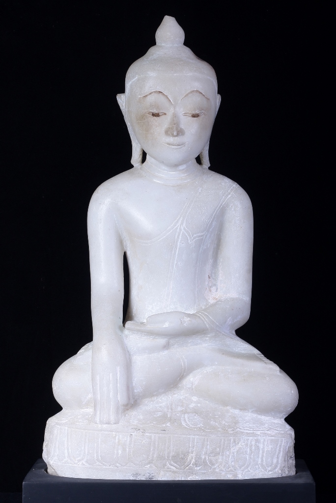 Extremely Rare 18C Alabaster Shan Burma Buddha #BB07