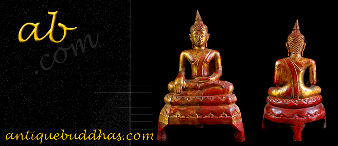 Extremely Rare 19C Two Stand Wood Shan Burmese Buddha #BB068