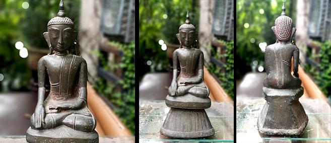 Extremely Rare 18C Bronze Burmese Shan Buddha # BB11