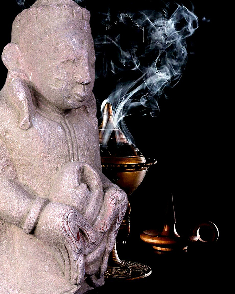 Extremely Rare 19C Pair of Thai Lanna Buddha #BB42