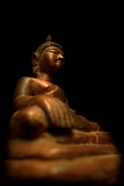Extremely Rare 19C Wood Thai Lanna Buddha #BB111