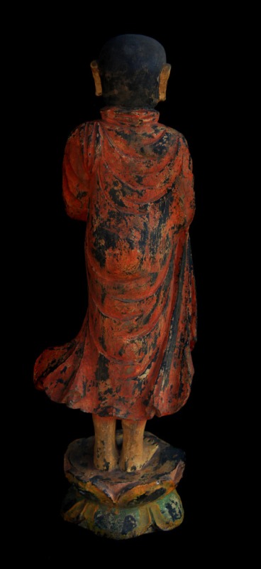 Fantastic 19C Bronze Burmese Buddhist Monk #B033-2