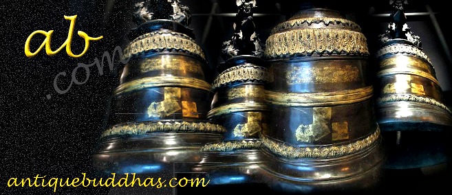 Fantastic 19C Bronze Thai Lanna Temple Bell #02