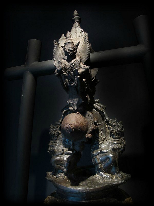 Fantastic 19C Bronze Thai Lanna Temple Bell #02