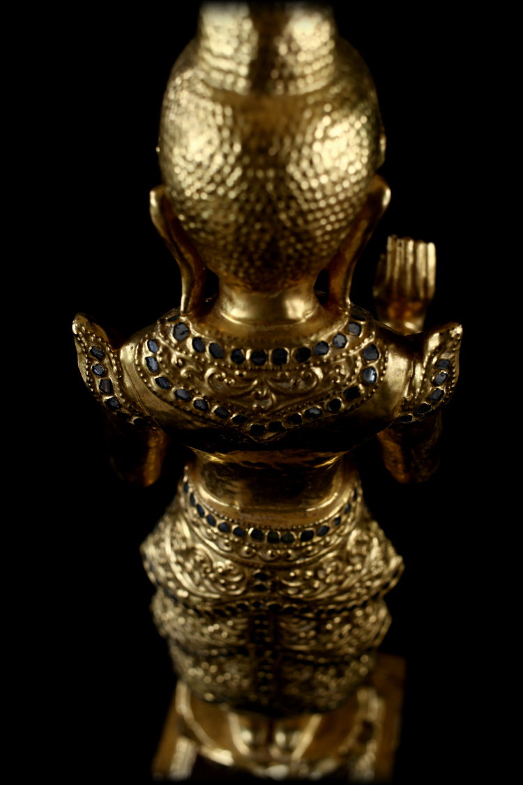 Extremely Rare 19C Wood Burmese Nat Sculpture #CA1004
