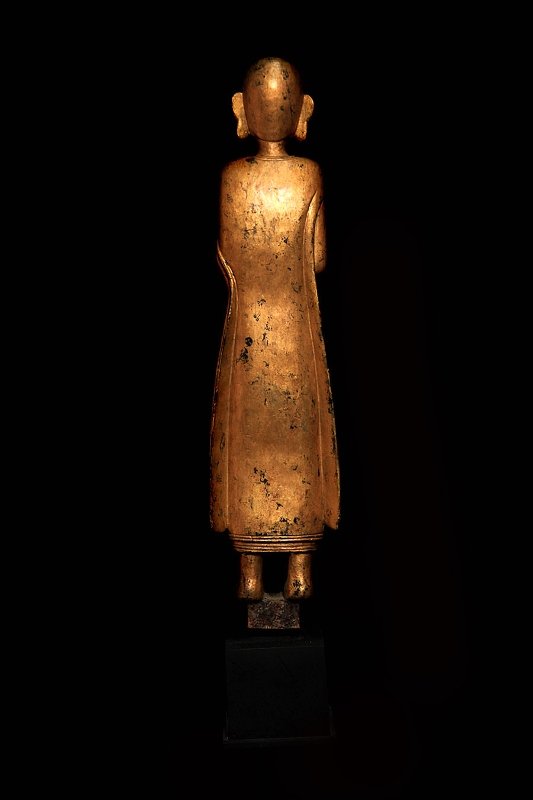 Extremely Rare 19C Standing TaiYai Burmese Monk #BB091