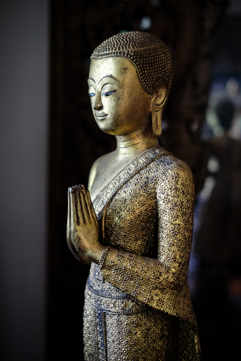 Beautiful Pair Of 19C Thai Buddhist Monks #BB126