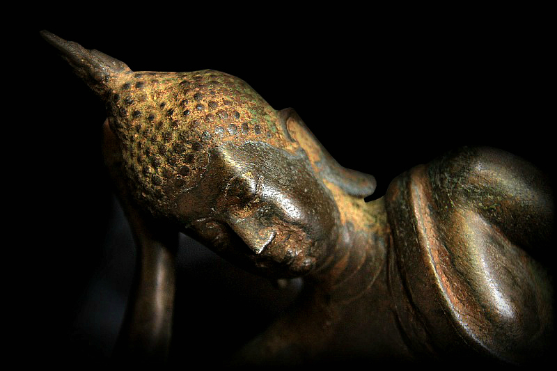 Extremely Rare 19C Bronze Thai Chiangsang Buddha # BB200