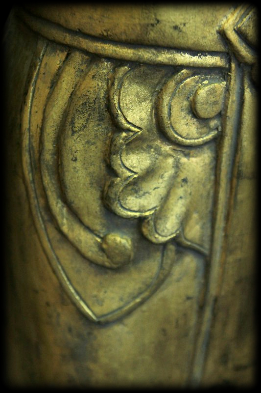 Extremely Rare 18C Standing Wood Laos Buddha #BB80