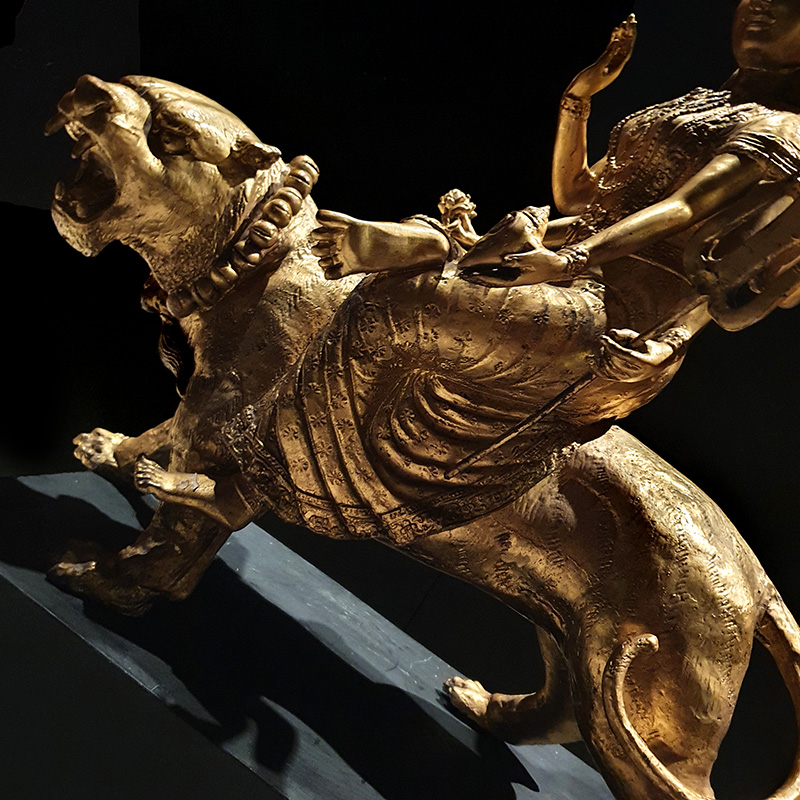 Early 19C Thai Rattanakosin Art (Shiva on Nandin) #BB129A