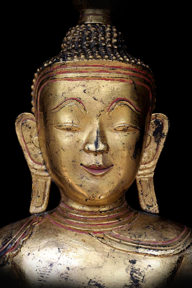 Extremely Rare Early 18C Bronze Ayuttaya Thai Buddha # BB122