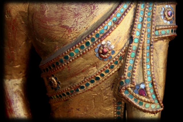 Extremely Rare 19C Wood Mandalay Monk #CA1013