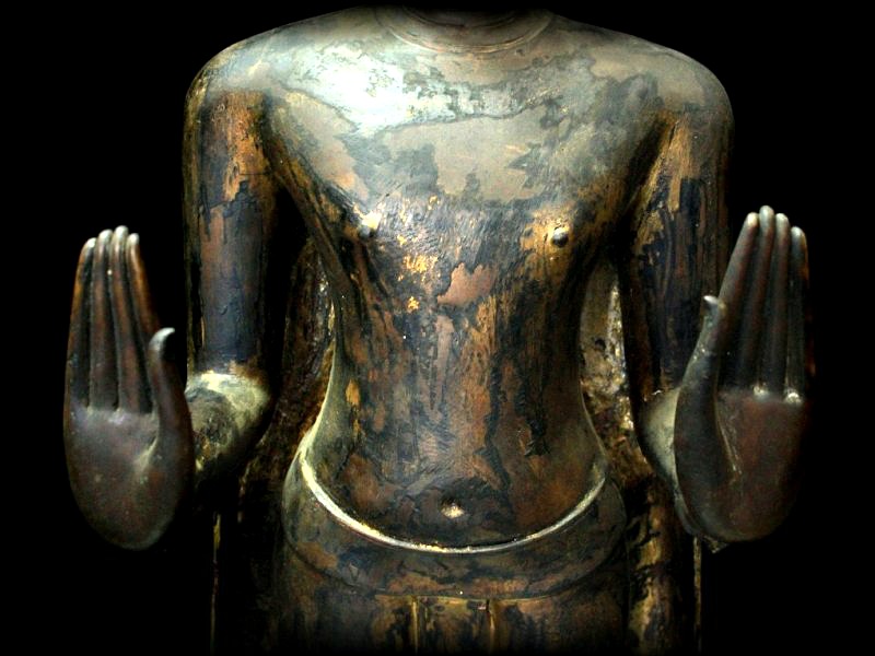 Early 18C Bronze Thai Ayuttaya Buddha # CA1029