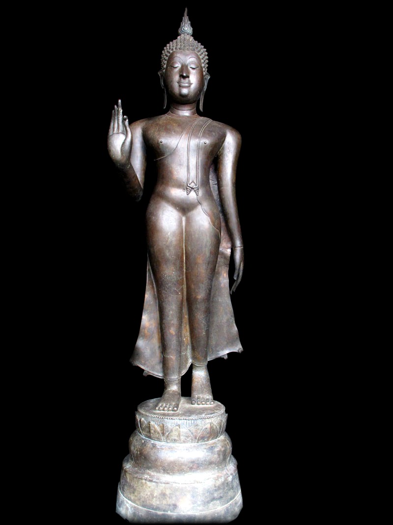 Extremely Rare Early 18C Bronze Sukolthai Buddha # CA1045