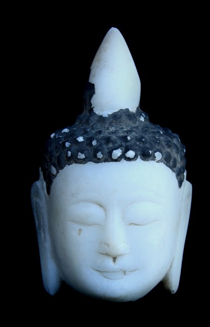 Extremely Rare 17C Sandstone Ava Buddha Head #9065