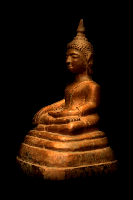 Extremely Rare 19C Wood Lanna Thai Buddha #BB107