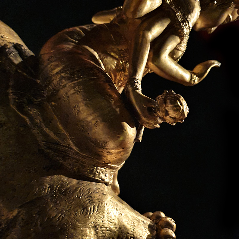 Early 19C Thai Rattanakosin Art (Shiva on Nandin) #BB129A