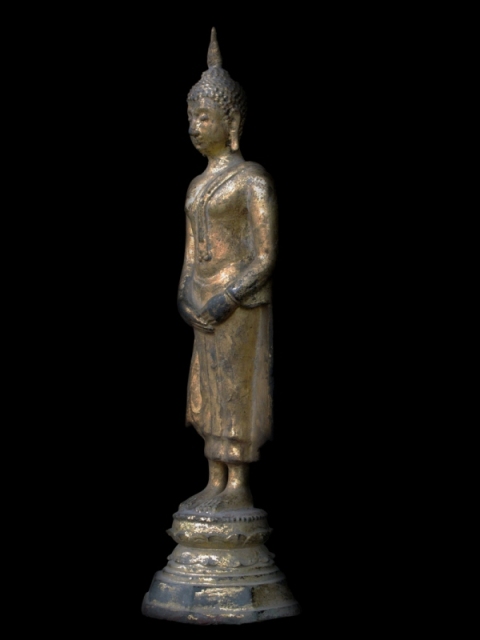 Extremely Rare 19C Bronze Rattanakosin Thai Buddha #BB46