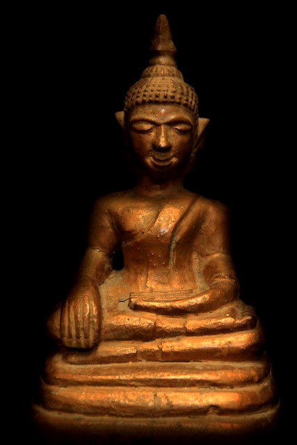 Extremely Rare 19C Wood Thai Lanna Buddha #BB111